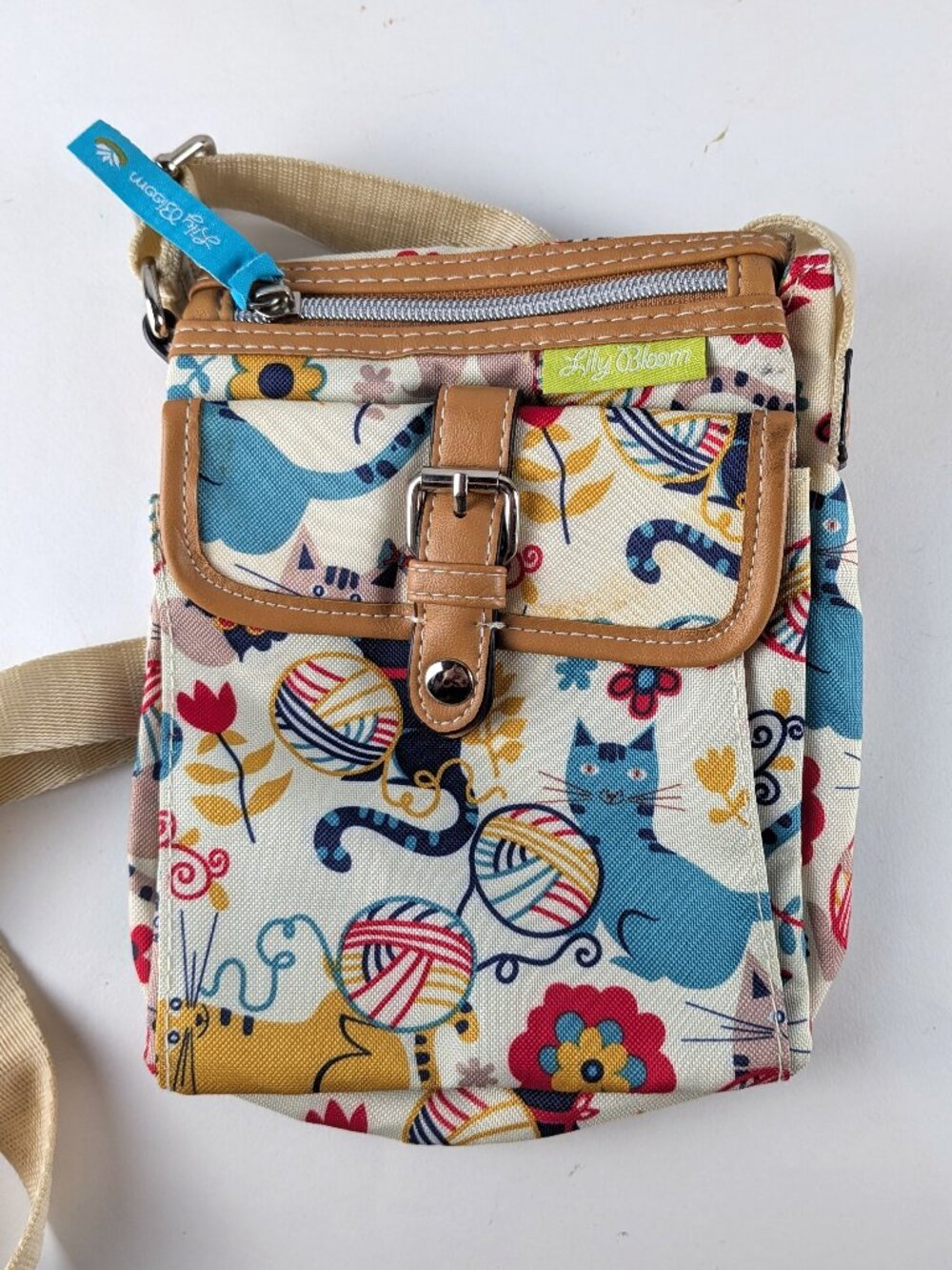 Lily Bloom Cat Print Crossbody Purse